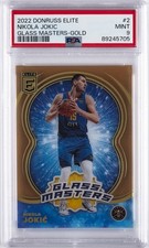 2022 PANINI DONRUSS ELITE GLASS MASTERS GOLD #2 NIKOLA JOKIC 9/10 PSA 9