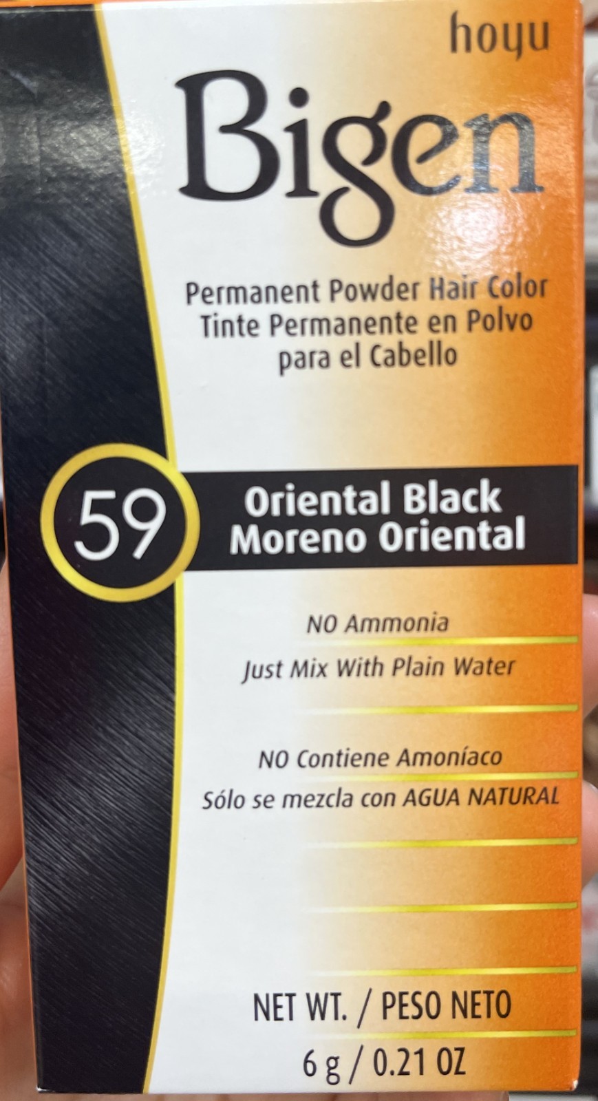 3 PACKS OF BIGEN, PERMANENT POWDER HAIR COLOR, #59 ORIENTAL 