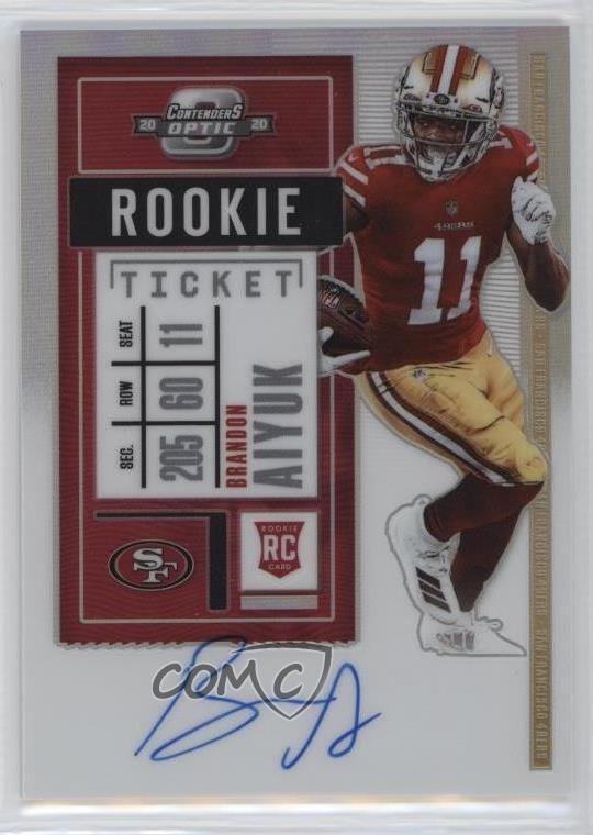 2020 Panini Contenders Optic Ticket RPS Silver Brandon Aiyuk Rookie Auto RC bp8