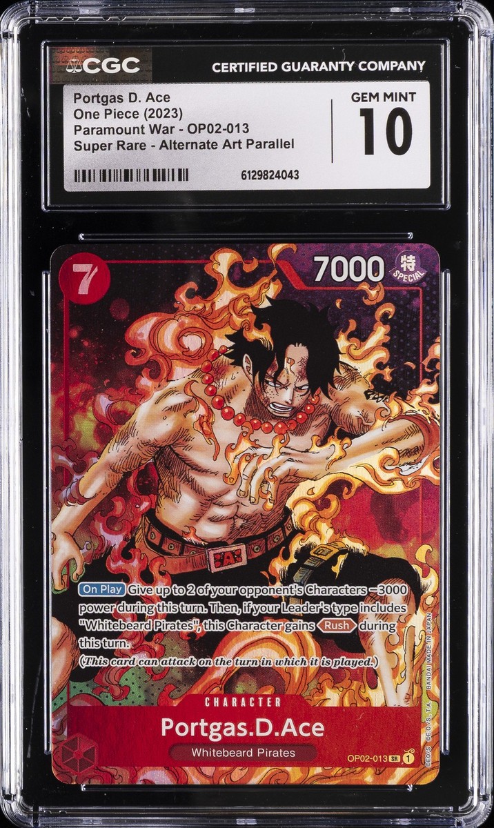 CGC10 PRISTINE psa10 エース OP02-013 ワンピース 2023 ONE PIECE #OP02-013 PORTGAS D. ACE CGC 10 GEM MINT | eBay