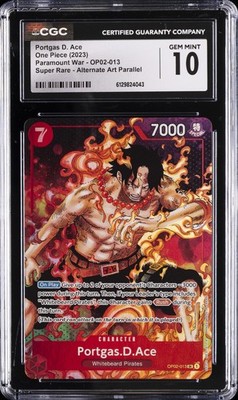 ワンピースカード ポートガス・D・エース CGC10 OP02-013 2023 ONE PIECE #OP02-013 PORTGAS D. ACE CGC 10 GEM MINT | eBay