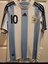 Messi #10 Argentina 2007 2008 2009 Home Football Shirt Soccer Jersey Adidas. S