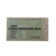 66 Corvette L72 427425 Warranty Booklet With Original Protect-o-plate Original