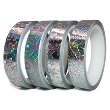 4er Set 10m Glitzer Hologramm Zierstreifen 10mm Breite Klebeband Auto Motorrad