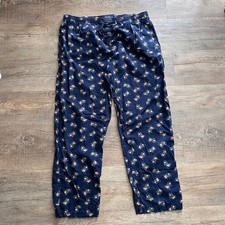 Polo Ralph Lauren Men's Pajama Pants Large Navy Skiing Bear 100 Cotton Classic