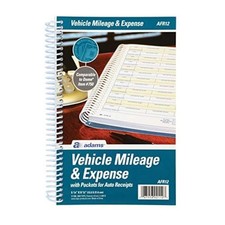ABFAFR12 Vehicle Mileage and Expense Journal, 5-1/4" x 8-1/2", Fits the Glove