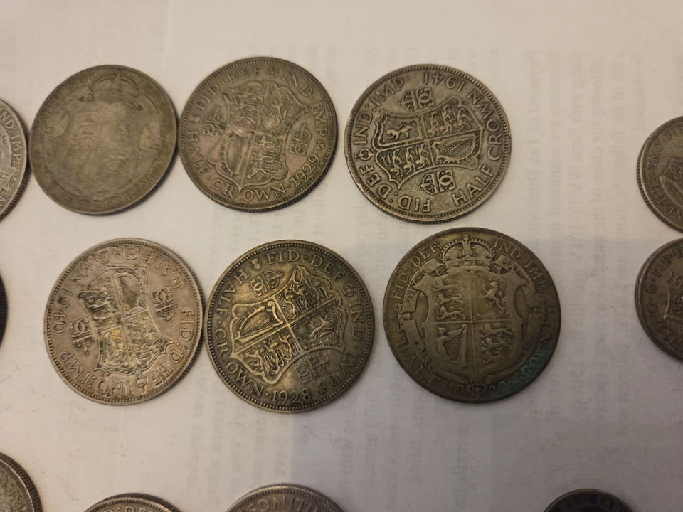 lot of 38 Silver UK British coins Roughly 4.45 TOZ of silver content - Image 3 of 4