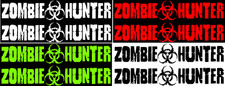 Distressed Zombie Hunter Bio Hazard Decal Sticker Halloween Suv Car Window Vinyl
