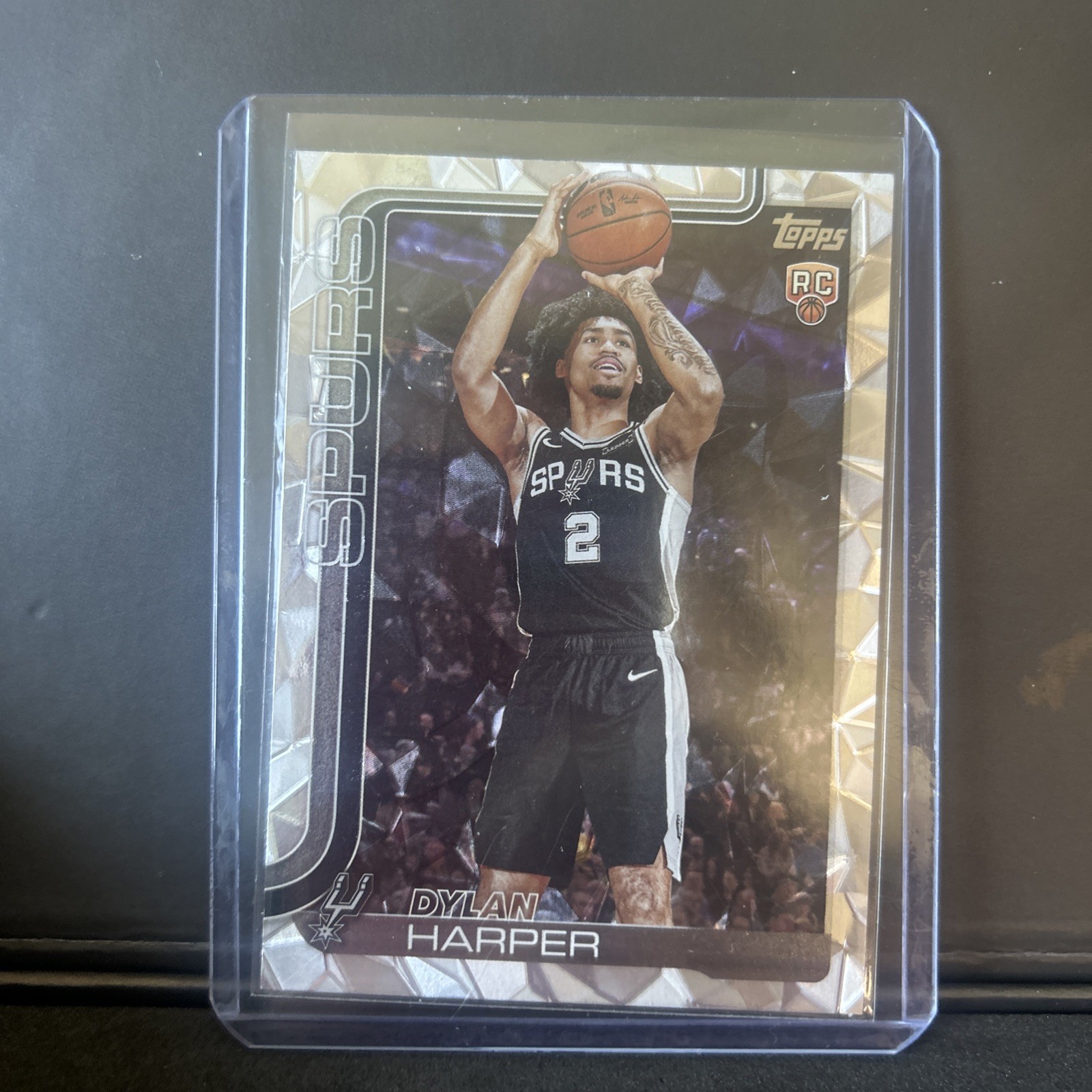 2025-26 Topps Dylan Harper Rookie Diamante Foil 202 Silver Cracked Ice RC Spurs
