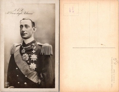 Vintage Italian Postcard S A R Il Duca degli Abruzzi Military Portrait RPPC