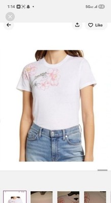Cute Women's Halogen Floral Mama Short Sleeve Tee Shirt