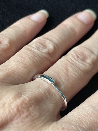 Silver Band Ring - 925 Silver Ring With Overlap Detail