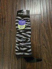 Blossom Brown Grey Striped Pair of Leg Warmers LWA101 NEW FACTORY SEALED  