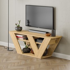 Pipralla TV Stand 110cm – V-Shaped Legs, 2 Open Compartments, 8 Colours
