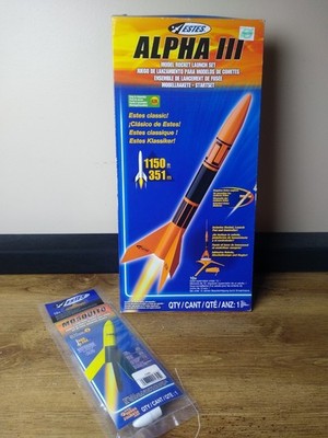 Estes 1427 Alpha III Model Rocket Launch Set Kit 1150 Ft 351 M Mosquito Included