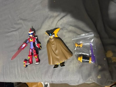 Mega Man COMPLETE NT Warrior Bass 6'' Action Figure  2004 With Protoman RARE