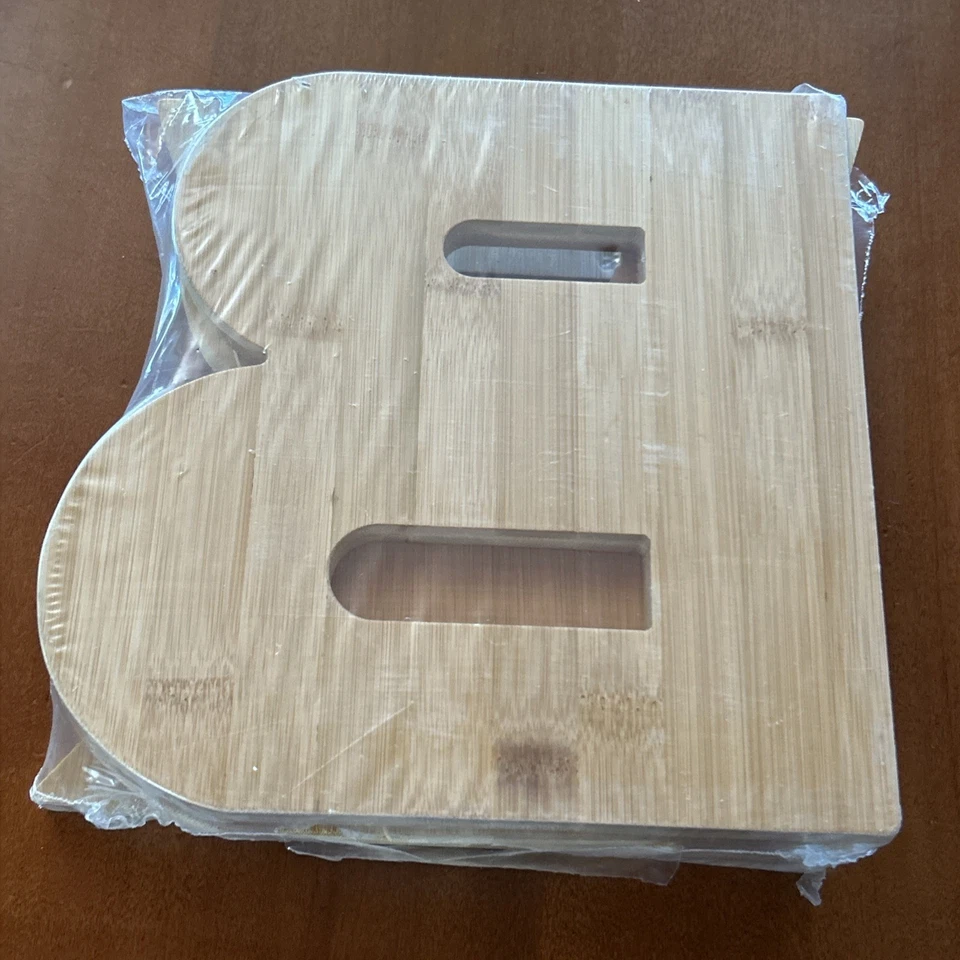 "Nuevo juego de 4 bandejas para servir letras BABY de madera de 10"" tablas de charcutería para ducha" Foto 4 de 4