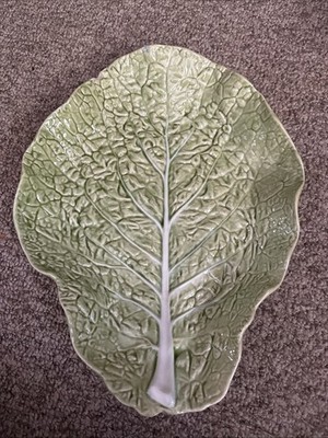 Bordallo Pinheiro Green Cabbage Bowl Serving Dish Vintage, Numbered, Portugal