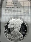 2021-W American Silver Eagle Proof Type 1 NGC PF69 Ultra Cameo