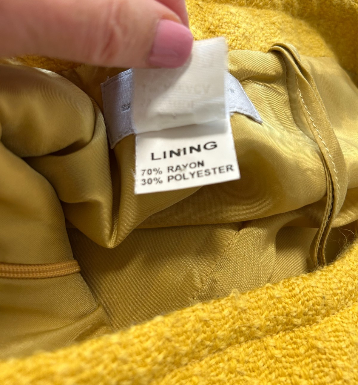 Vtg Barneys New York Alpaca Wool Midi Skirt IT 44 US 10 Mustard Yellow Italy image 4