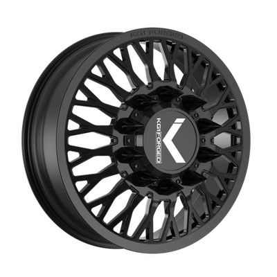 22x8.25 KG1 Forged KD049 Jacked-D Gloss Black DUALLY FRONT Wheel 10x285 (145mm)