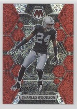 2023 Panini Mosaic Red Sparkle Prizm Charles Woodson #126 HOF 0xi8