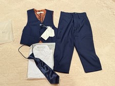 Boys 4 Piece Suit Toddler Vest Pants Shirt  Tie Set Size 2 Brand New With Tags