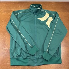 VINTAGE Hurley Jacket Mens Large Green Full Zip Track Activewear Bomber