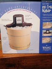 Rival Glacière Yaourtière Électrique 8550X 5- QT Seau à Bois avec Instructions