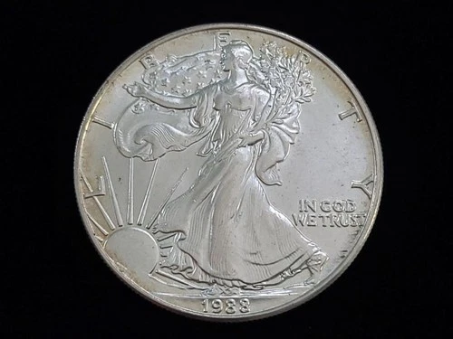 1988 $1 American Silver Eagle 1oz Fine Silver Coin #5 NICE!