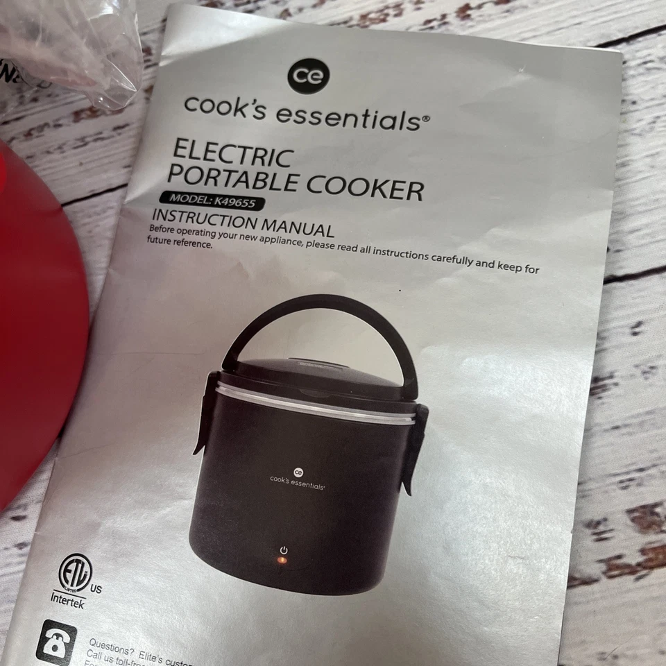 Cook's Essentials 1 Qt. Electric Portable Slow Cooker / Warmer RED 40W K49655 - Image 2 of 4