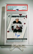 2022-23 SP Authentic Matias Maccelli Future Watch Auto 102/999 #115 PSA 10 - A