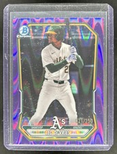 2026 Bowman Leo De Vries Chrome Prospects Purple RayWave Refractor #/250