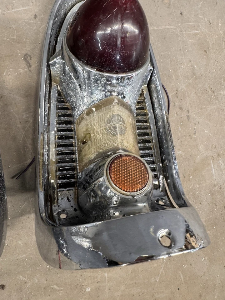 Chevy Belair 1956 luz trasera lámpara trasera luces traseras luz Nomad 150 210 puerta de combustible equipo original Foto 3 de 4