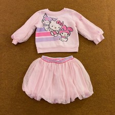 Sanrio Toddler 2T Pink Hello Kitty Friends Sweatshirt and Tutu Skirt Set