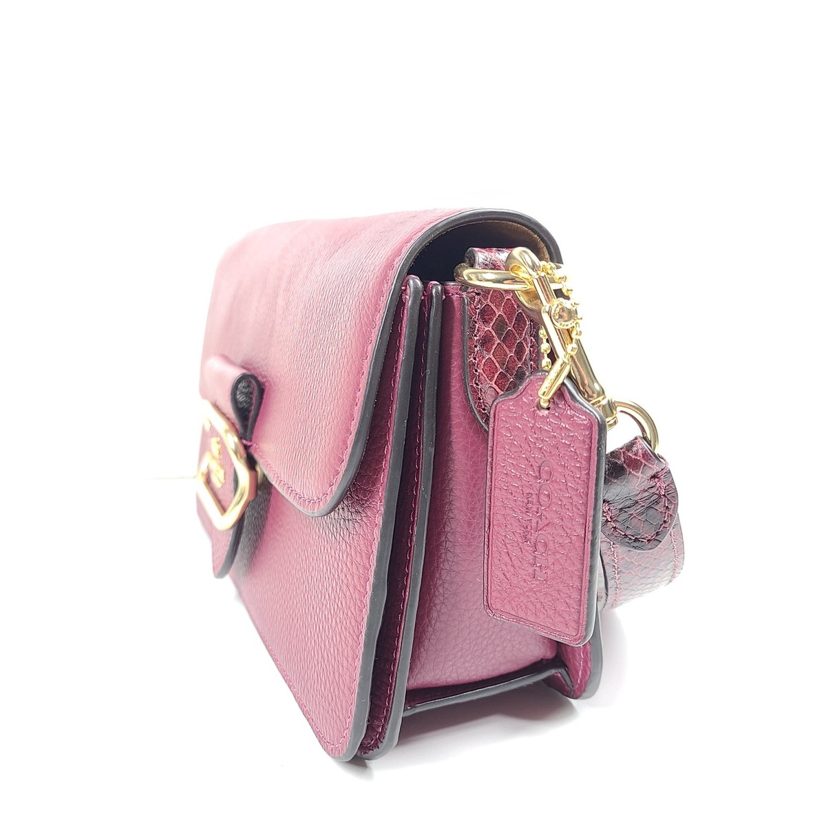 Coach Morgan Shoulder Crossbody Bag CE561 Snake-Embossed Pebble