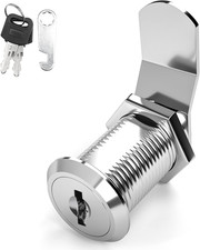 Keyed Alike, Cabinet Cam Lock 1-1/8 Inch File Cabinet Lock Drawer Locks with Key
