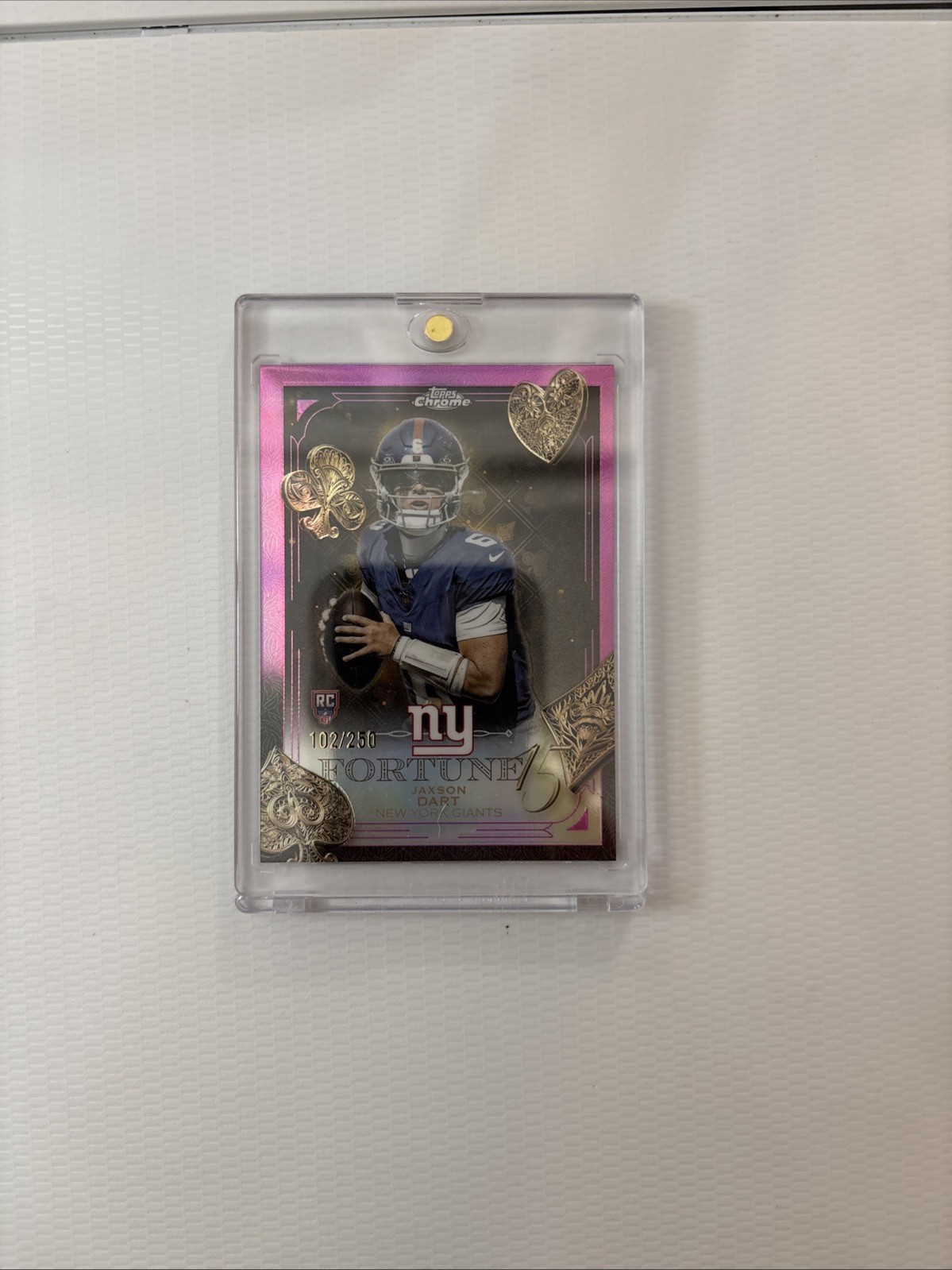 2025 Topps Chrome Football FORTUNE 15 PINK /250 Jaxson Dart #F15-23