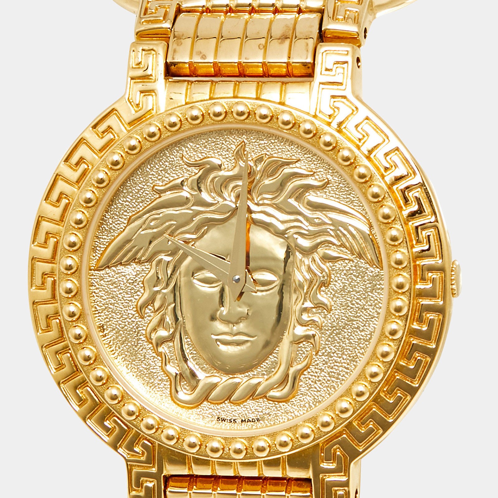 Gianni Versace Medusa Coin 7008011 Champagne Dial Gold Plated Metal Womens thumbnail 3