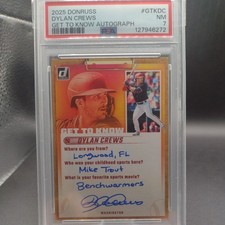 2025 Donruss Dylan Crews Get To Know Autograph #GTKDC NM 7