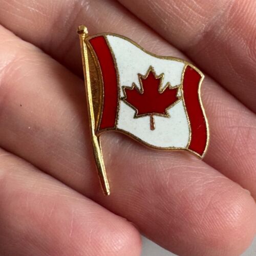 Vintage Kanada Flagge Emaille Anstecknadel schön! Kanadier