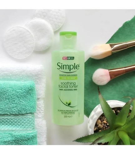 3x Simple Kind to Skin Soothing Facial Toner 100% Alcohol Free 200ml - Picture 2 of 2