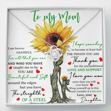 To my Mom Necklace , Happy Mother Day Necklace, Mom Gift from Daughter