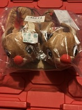Rudolph the Red Nosed Reindeer Slippers Kids Size 5-6 New With Tags And In Bag