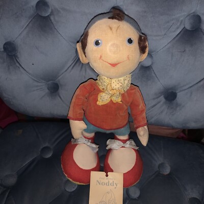Vintage Merrythought Enid Blyton Noddy Superb very rare With Tag (unattached)