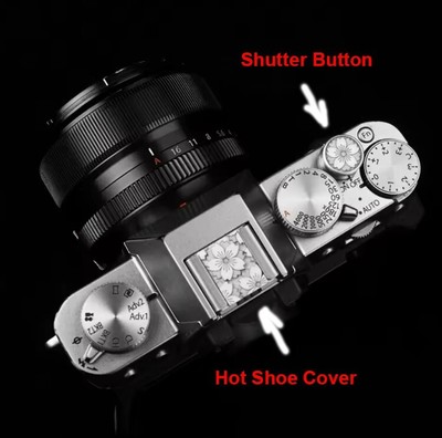Hot Shoe cover Shutter Release button } Konica Minolta Fuji Voigtlander camera