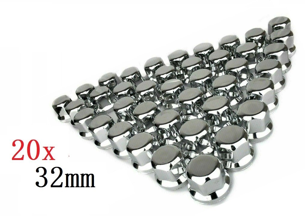 Truck Wheel Nut Cover Plastic Chrome Lorry Trailer Bus Truck LKW 20x