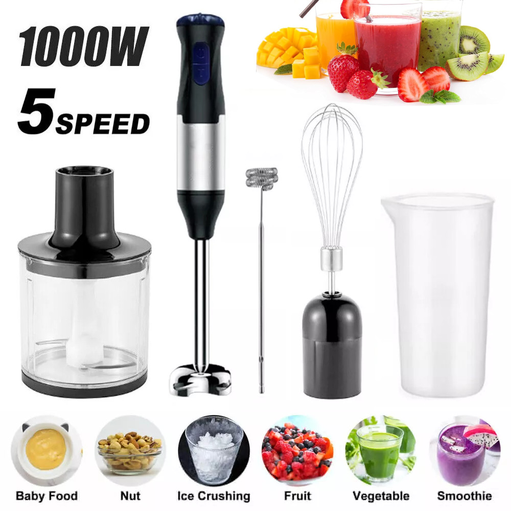 5-in-1 Entire Stainless Steel Blender Hand Immersion Blender