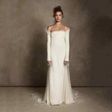 Wedding Dresses Off Shoulder Long Sleeves Bridal Gowns Sexey Strapless Backless