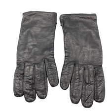 Vintage Coach womens leather driving gloves size 7.5 black silk lined Italy